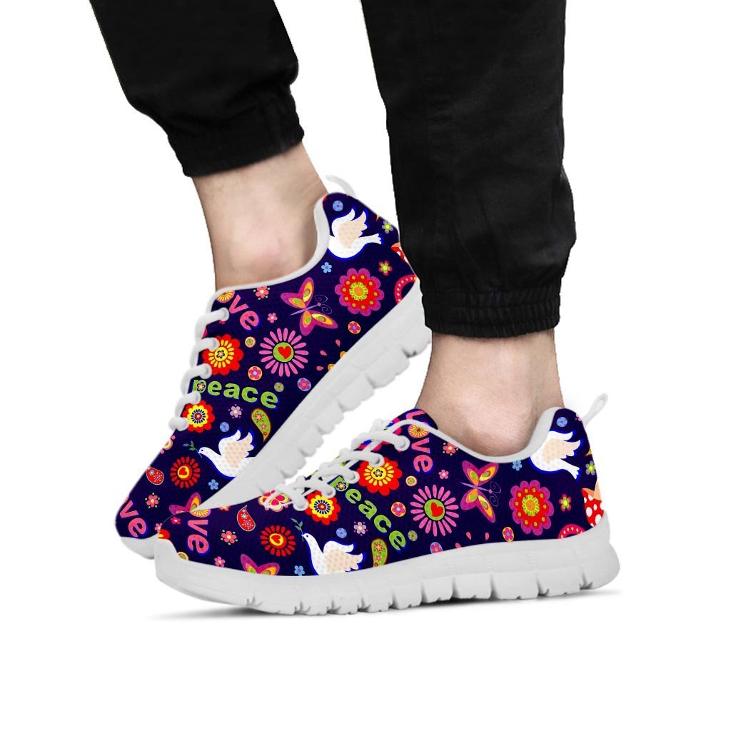 Hippie Floral Men's Sneakers-grizzshop