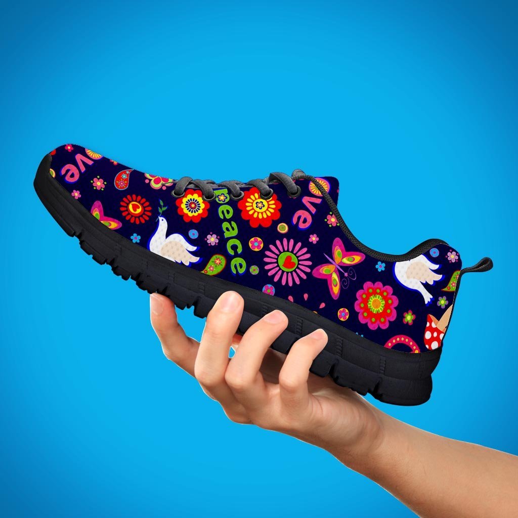 Hippie Floral Men's Sneakers-grizzshop