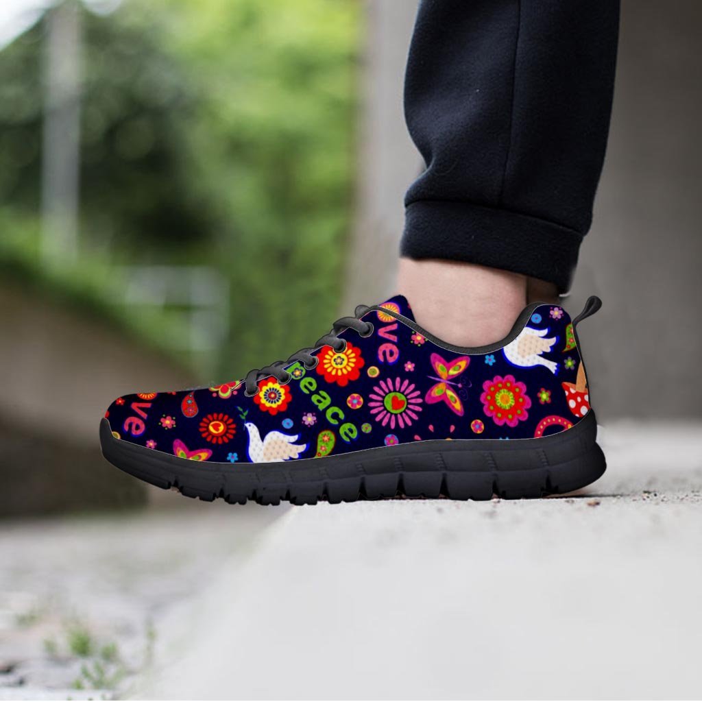 Hippie Floral Men's Sneakers-grizzshop