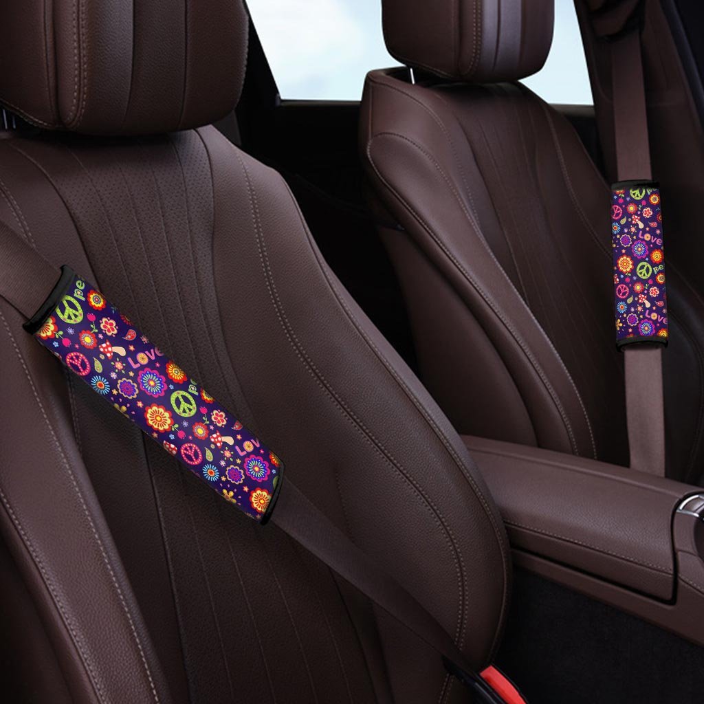 Hippie Floral Seat Belt Cover-grizzshop