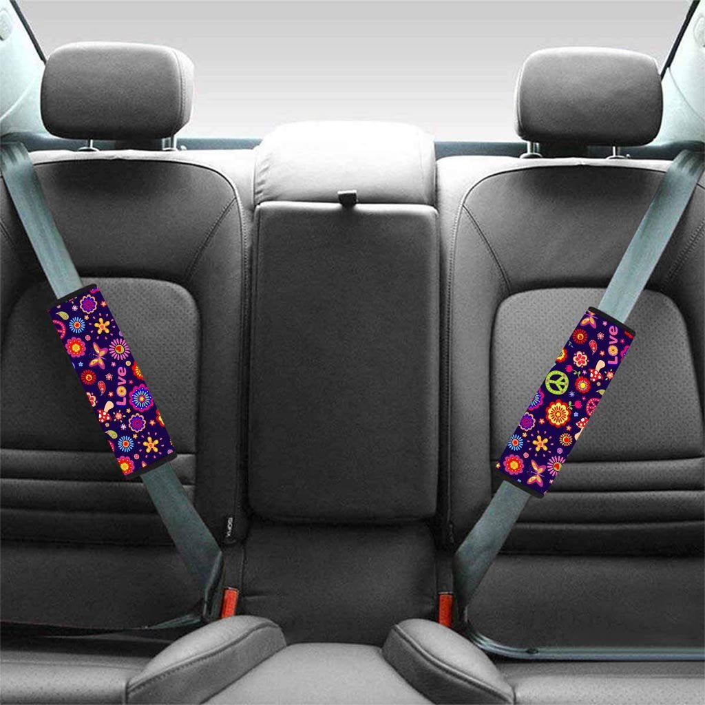 Hippie Floral Seat Belt Cover-grizzshop