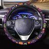 Hippie Floral Steering Wheel Cover-grizzshop