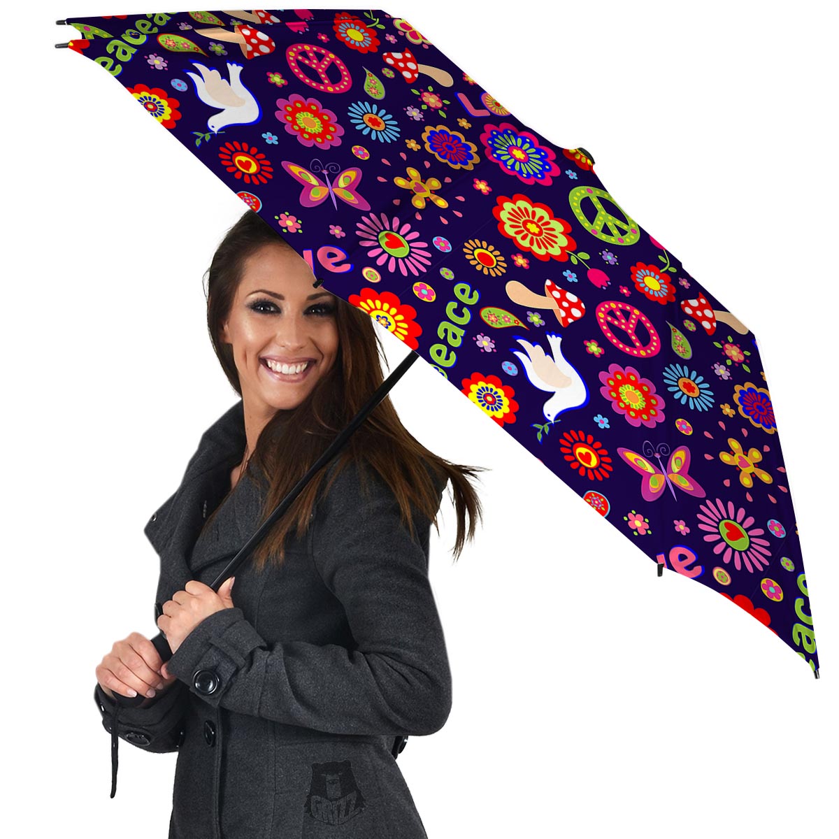 Hippie Floral Umbrella-grizzshop