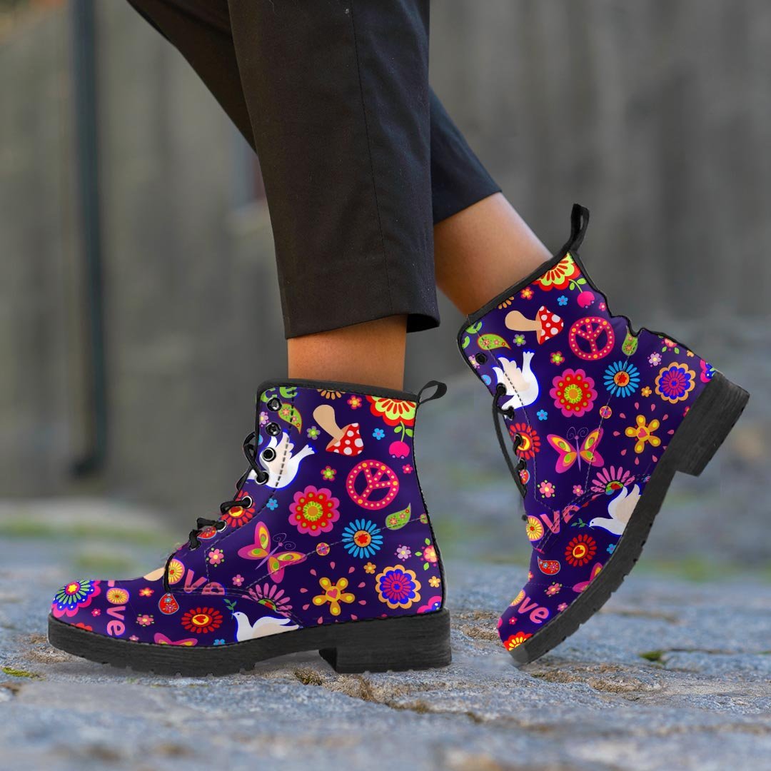 Hippie Floral Women's Boots-grizzshop