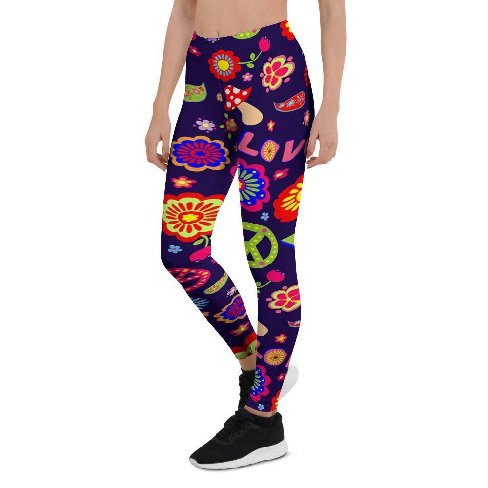 Hippie Floral Women's Leggings-grizzshop