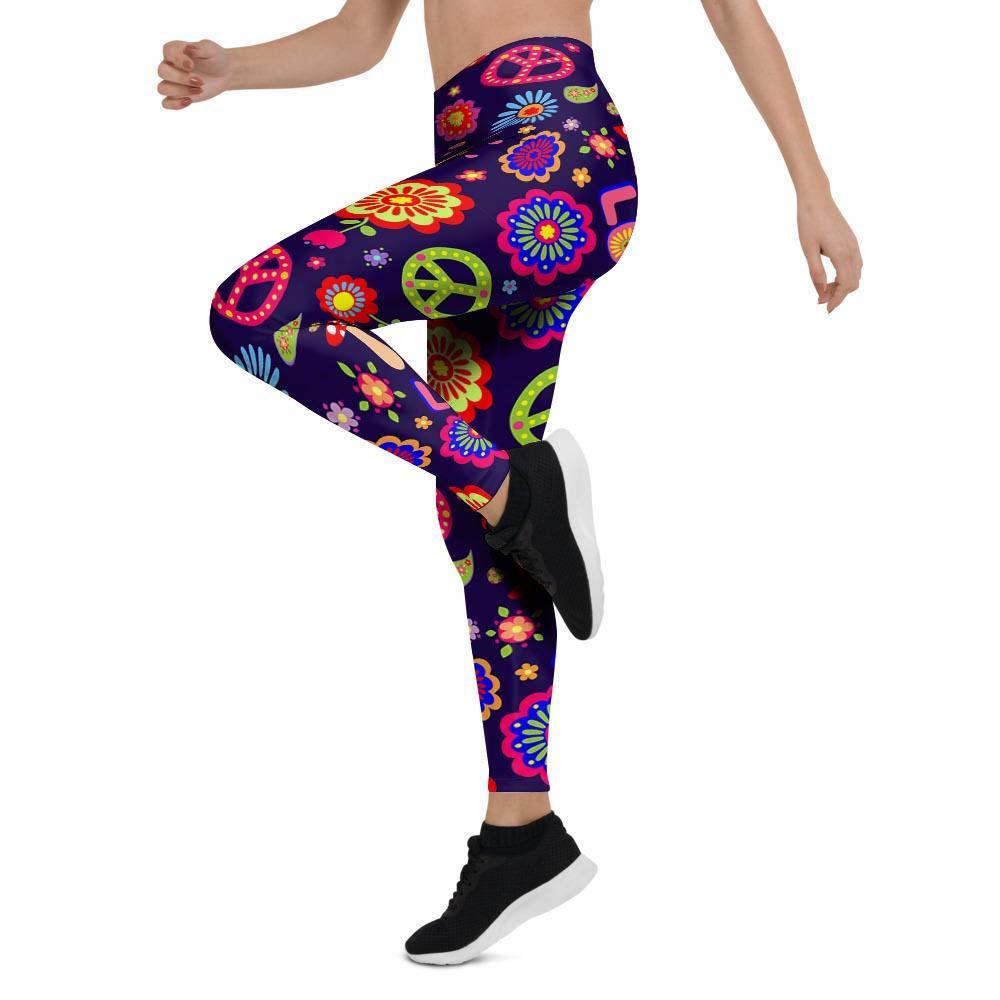 Hippie Floral Women's Leggings-grizzshop