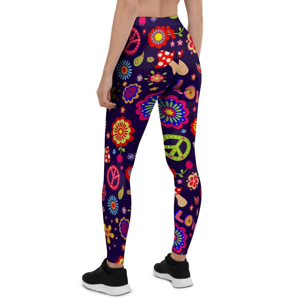 Hippie Floral Women's Leggings-grizzshop