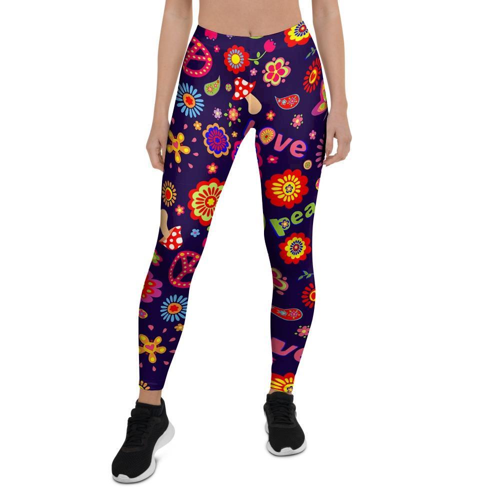 Hippie Floral Women's Leggings-grizzshop