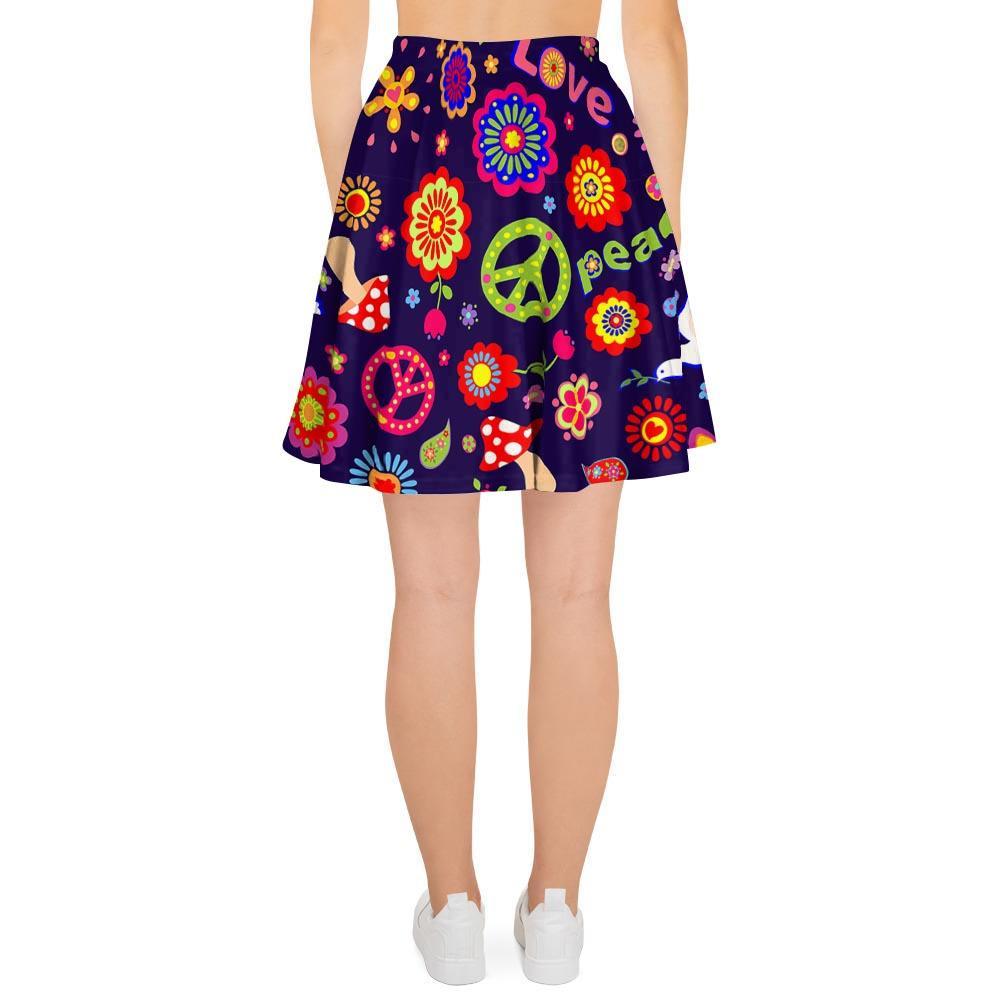 Hippie Floral Women's Skirt-grizzshop