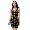 Hippie Love Floral Bodycon Dress-grizzshop