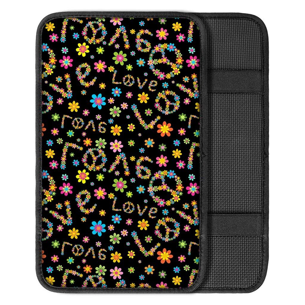 Hippie Love Floral Car Console Cover-grizzshop