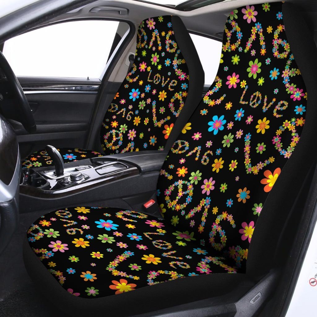 Hippie Love Floral Car Seat Covers-grizzshop