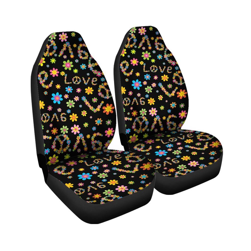 Hippie Love Floral Car Seat Covers-grizzshop