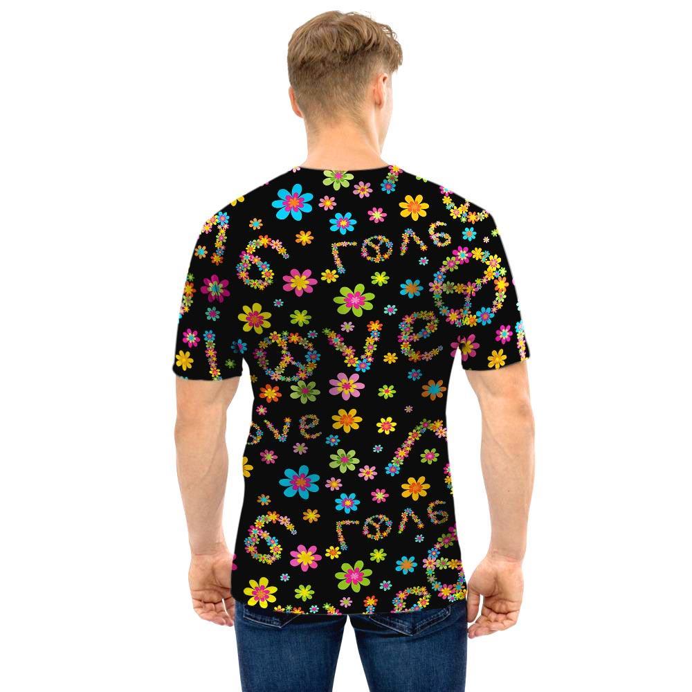 Hippie Love Floral Men T Shirt-grizzshop