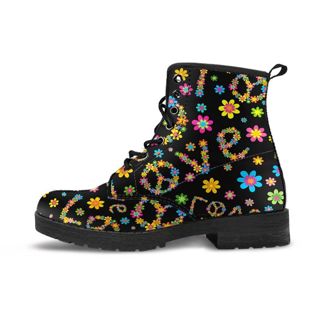 Hippie Love Floral Men's Boots-grizzshop