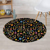 Hippie Love Floral Round Rug-grizzshop