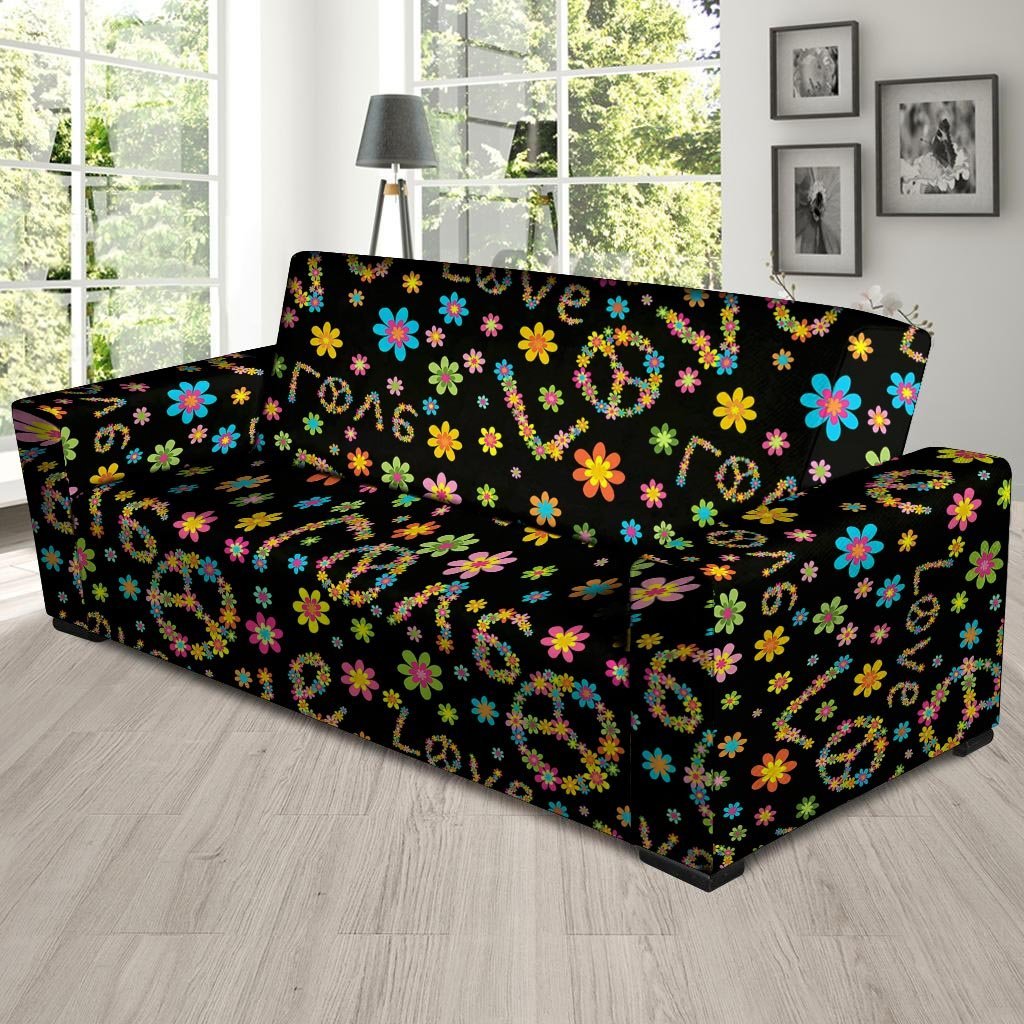 Hippie Love Floral Sofa Cover-grizzshop