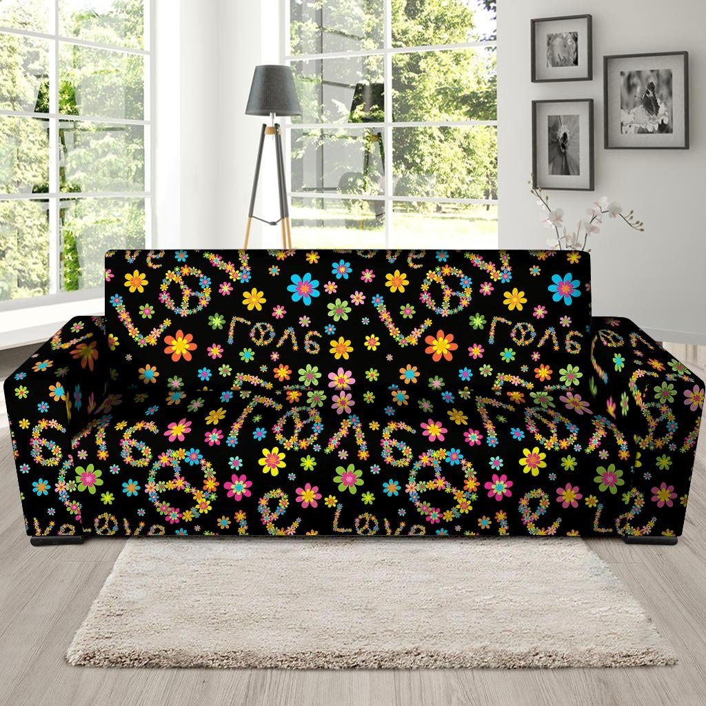 Hippie Love Floral Sofa Cover-grizzshop