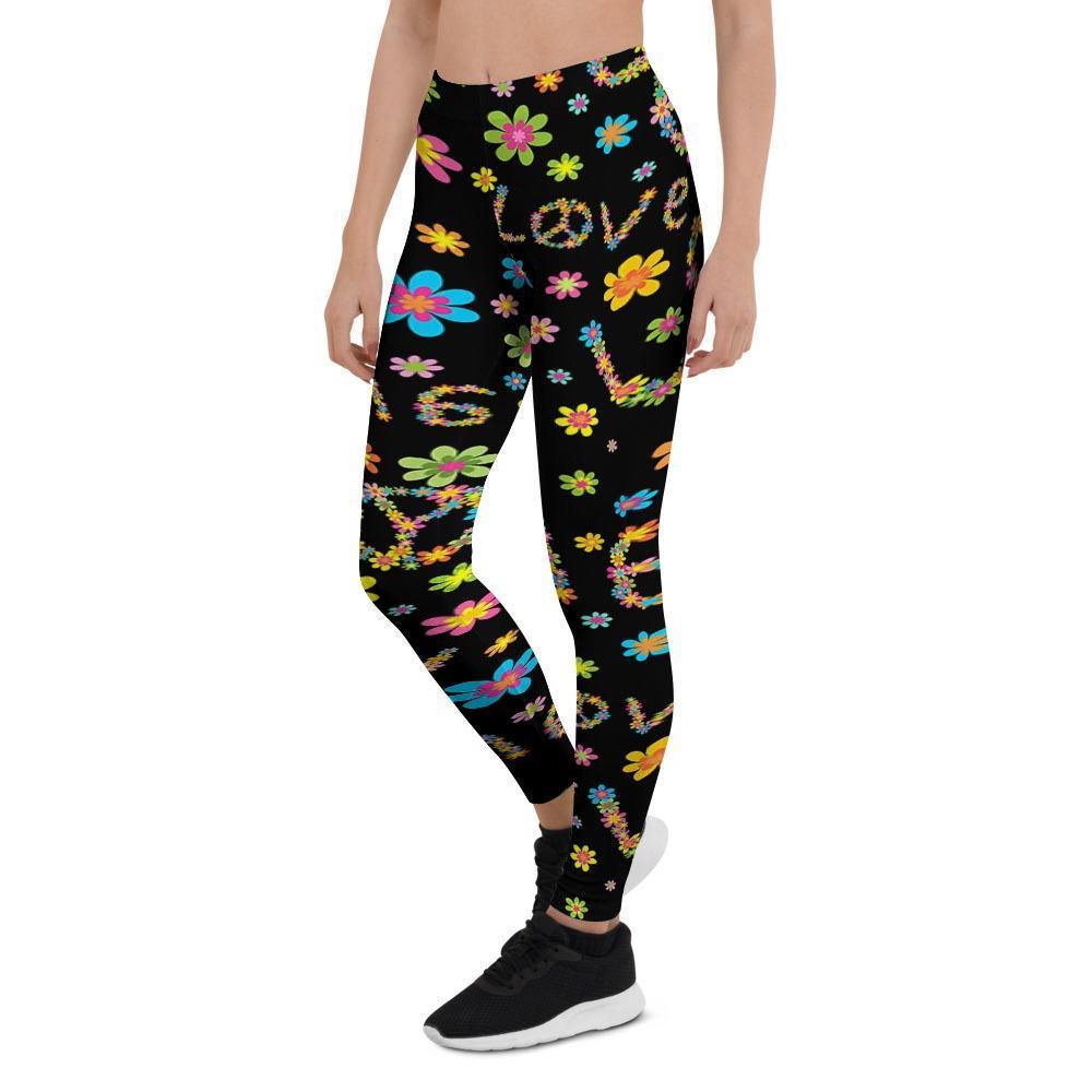 Hippie Love Floral Women's Leggings-grizzshop