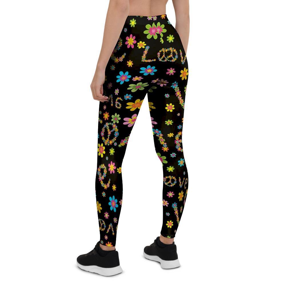 Hippie Love Floral Women's Leggings-grizzshop