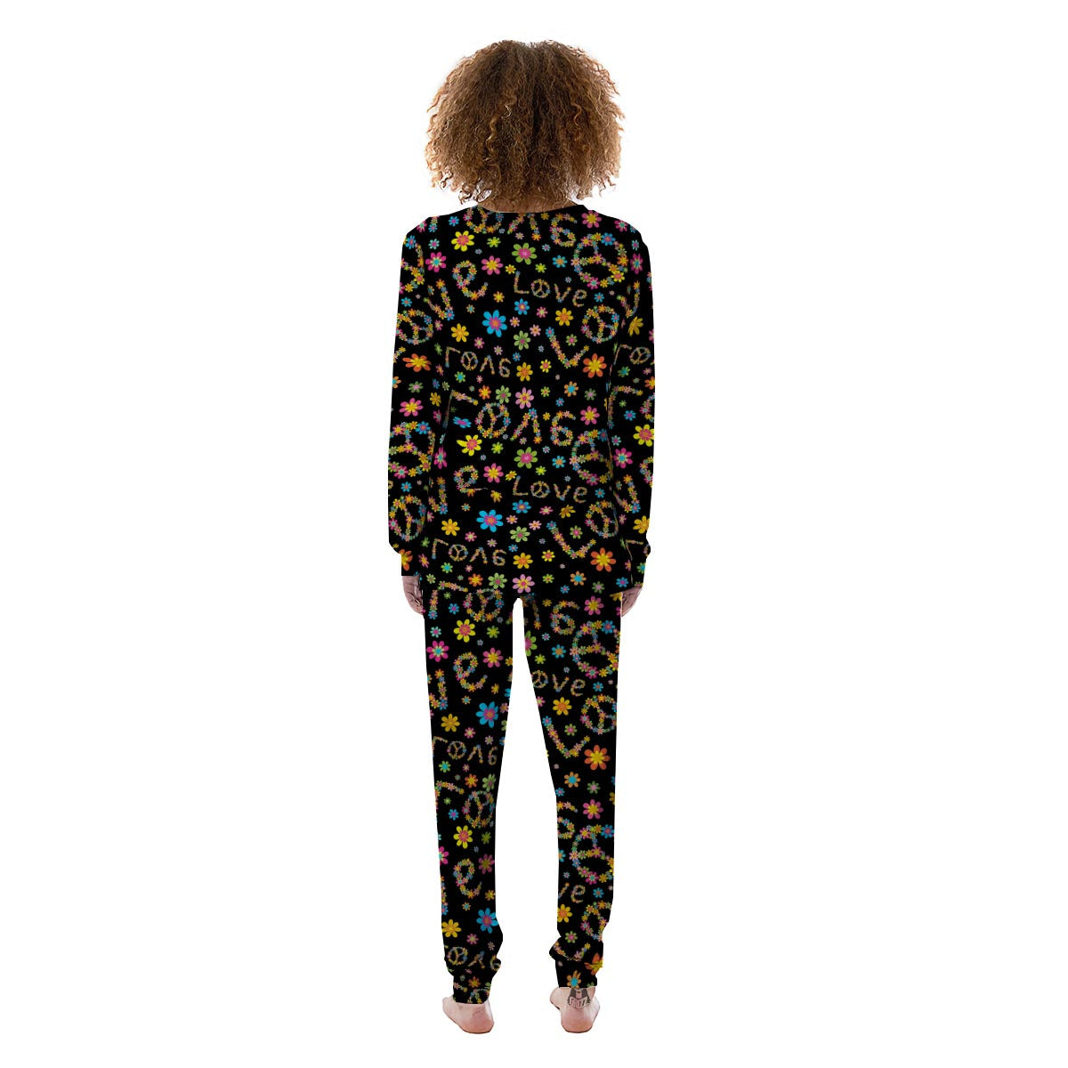 Hippie Love Floral Women's Pajamas-grizzshop