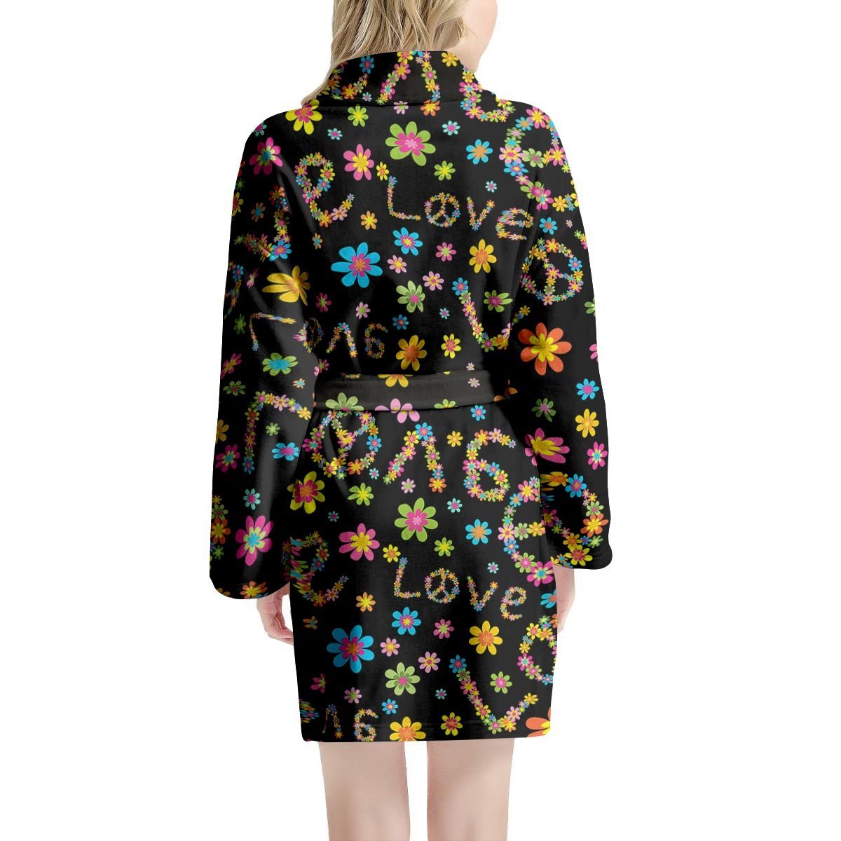 Hippie Love Floral Women's Robe-grizzshop