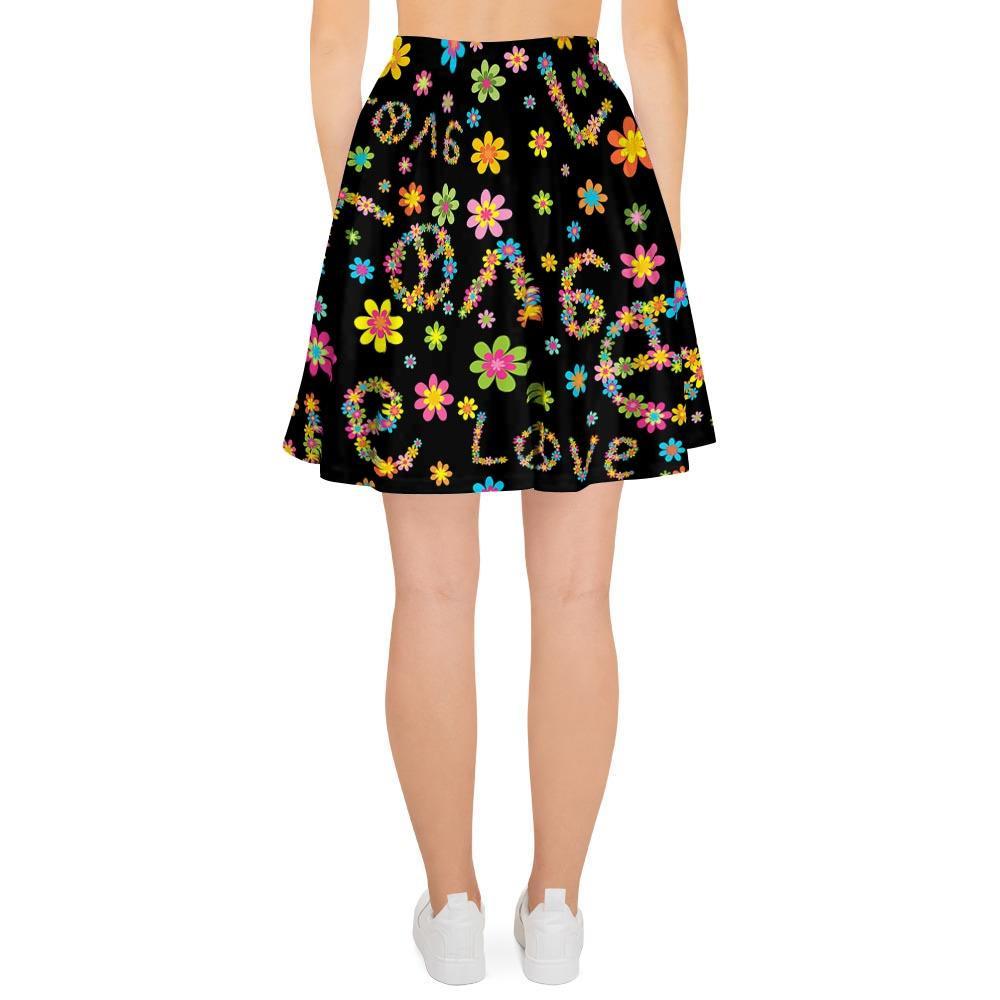 Hippie Love Floral Women's Skirt-grizzshop