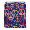 Load image into Gallery viewer, Hippie Music Van Peace Sign Pattern Print Duvet Cover Bedding Set-grizzshop