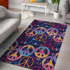 Hippie Music Van Peace Sign Pattern Print Floor Mat-grizzshop