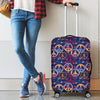 Hippie Music Van Peace Sign Pattern Print Luggage Cover Protector-grizzshop