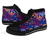 Hippie Music Van Peace Sign Pattern Print Men Women's High Top Shoes-grizzshop