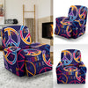 Hippie Music Van Peace Sign Pattern Print Recliner Cover-grizzshop