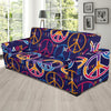 Hippie Music Van Peace Sign Pattern Print Sofa Covers-grizzshop