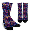 Hippie Music Van Peace Sign Pattern Print Unisex Crew Socks-grizzshop