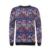 Hippie Music Van Peace Sign Pattern Print Women Crewneck Sweatshirt-grizzshop