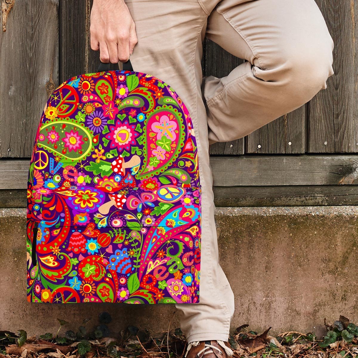 Hippie Paisley Backpack-grizzshop