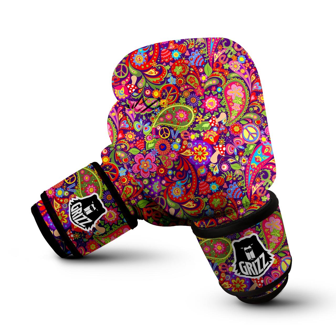 Hippie Paisley Boxing Gloves-grizzshop