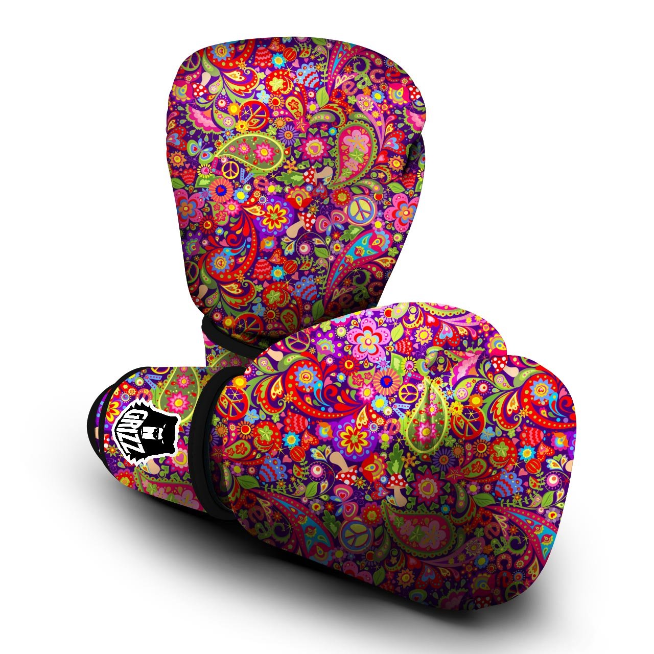 Hippie Paisley Boxing Gloves-grizzshop