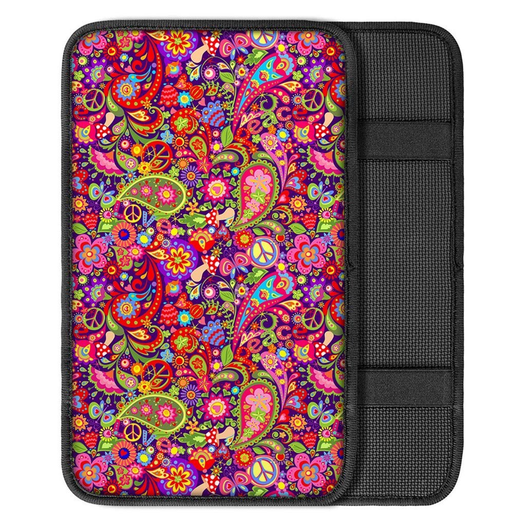 Hippie Paisley Car Console Cover-grizzshop