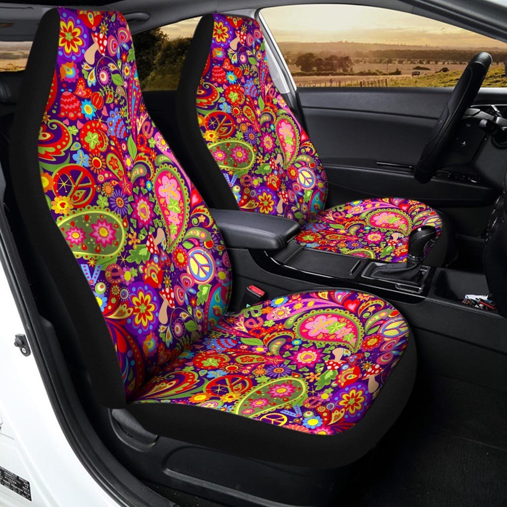 Hippie Paisley Car Seat Covers-grizzshop