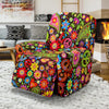 Hippie Paisley Floral Peace Sign Pattern Print Recliner Cover-grizzshop