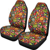 Load image into Gallery viewer, Hippie Paisley Floral Peace Sign Pattern Print Universal Fit Car Seat Cover-grizzshop