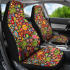 Hippie Paisley Floral Peace Sign Pattern Print Universal Fit Car Seat Cover-grizzshop