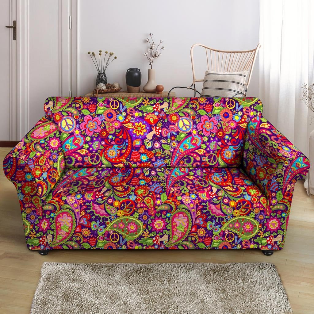 Hippie Paisley Loveseat Cover-grizzshop