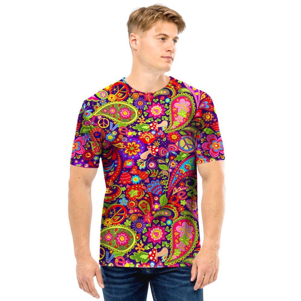 Hippie Paisley Men T Shirt-grizzshop