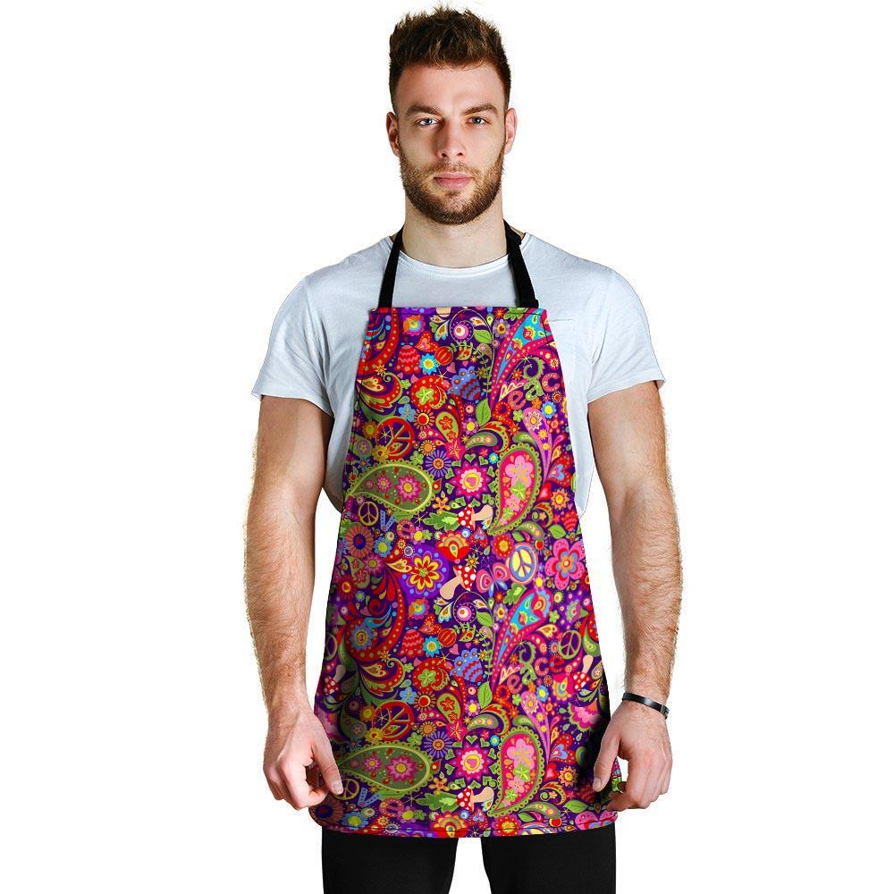 Hippie Paisley Men's Apron-grizzshop