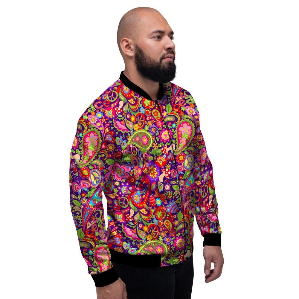 Hippie Paisley Men's Bomber Jacket-grizzshop