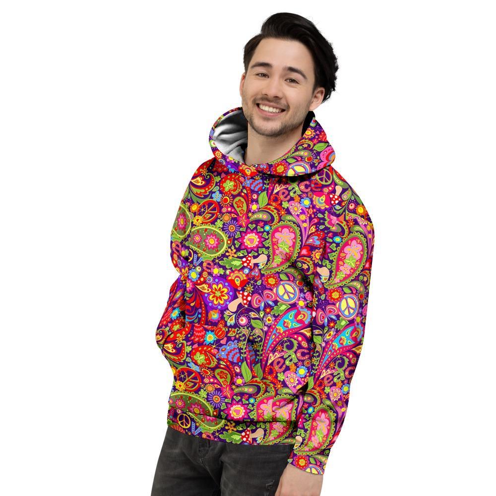 Hippie Paisley Men's Hoodie-grizzshop