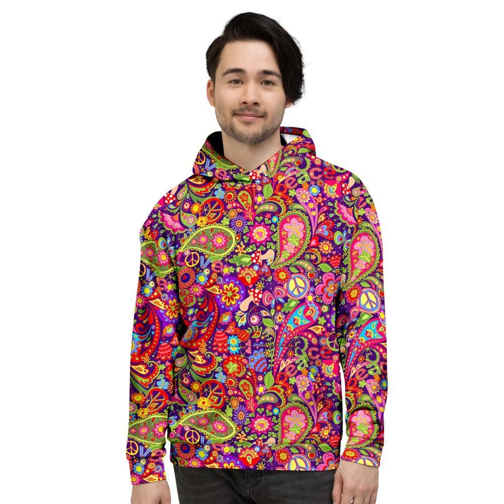 Hippie Paisley Men's Hoodie-grizzshop