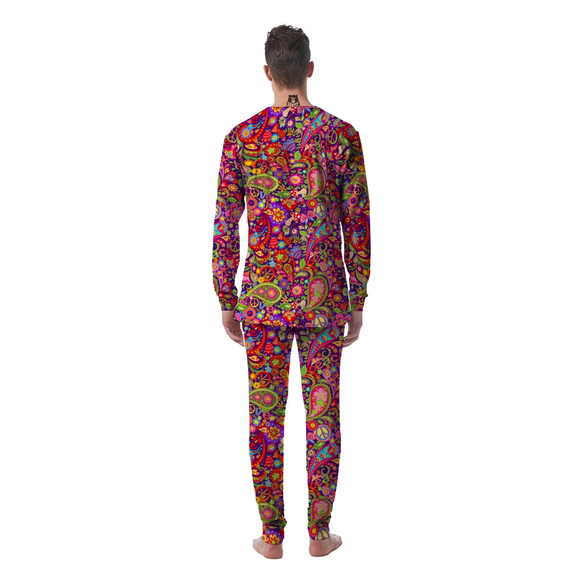 Hippie Paisley Men's Pajamas-grizzshop